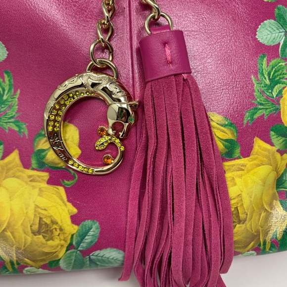 New SHARIF Quilted Pink Base Hand-painted Handbag - Picture 3 of 7